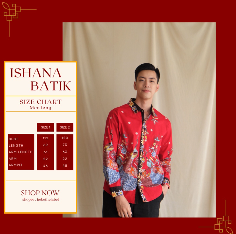 HEBE Ishana Red Batik Cheongsam Chinese New Year