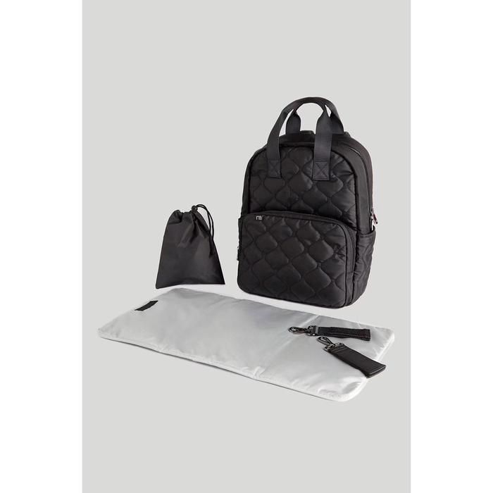 Mothercare Black Quilted Backpack Changing Bag 4