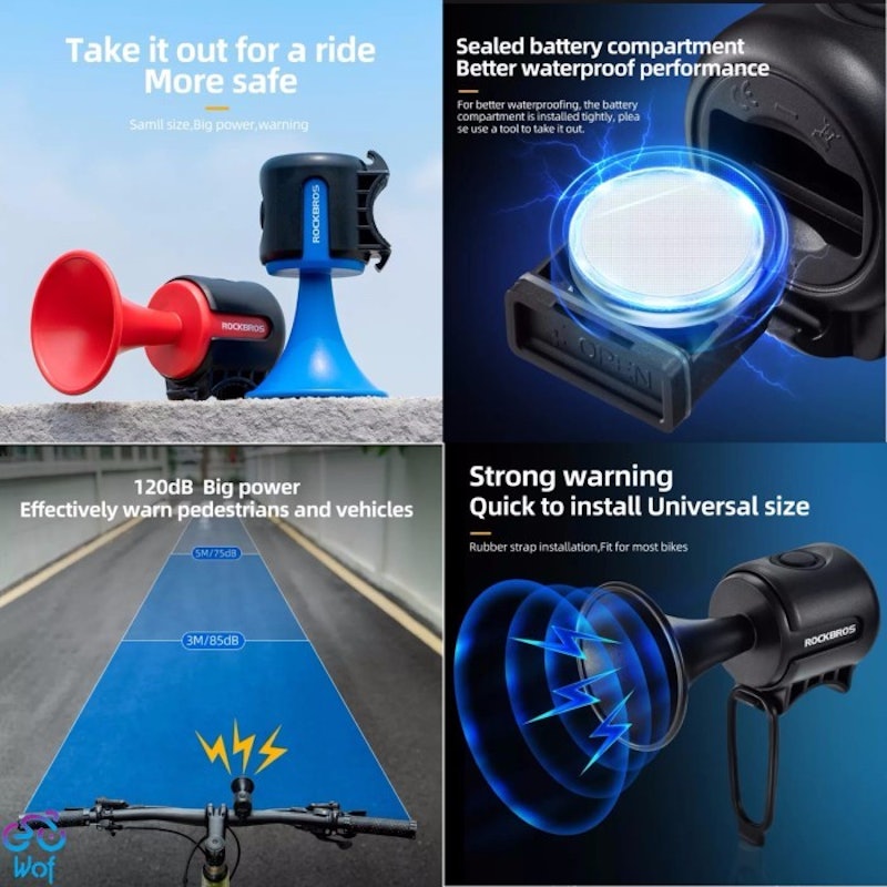 ROCKBROS Bicycle Electric Horn Bell 4