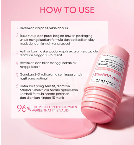 SKINTIFIC  SKINTIFIC Niacinamide Bright Boost Clay Stick