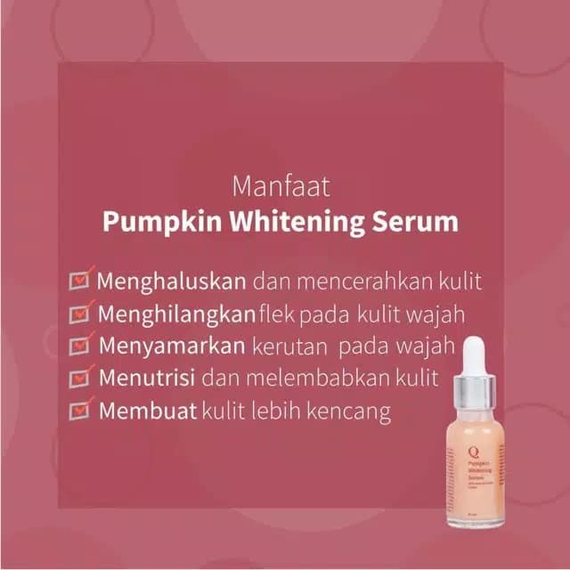  Qweena Pumpkin Whitening Serum 'with snail secretion filtrate'