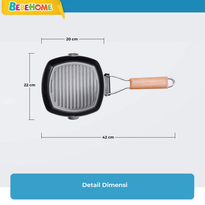 Bebehome Tifale Square Grill Pan Foldable