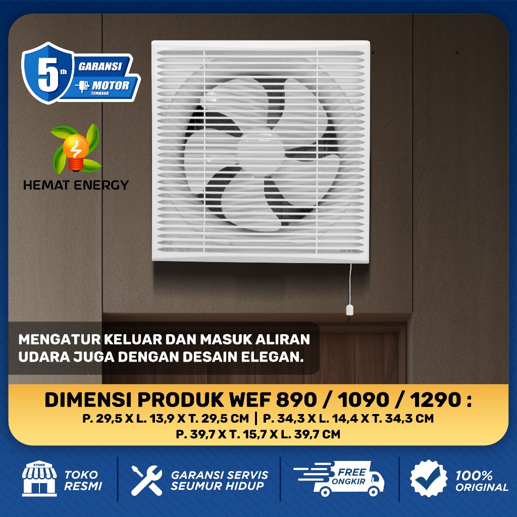 Tripacific Electrindo SEKAI Exhaust Fan 10 Inch WEF 1090