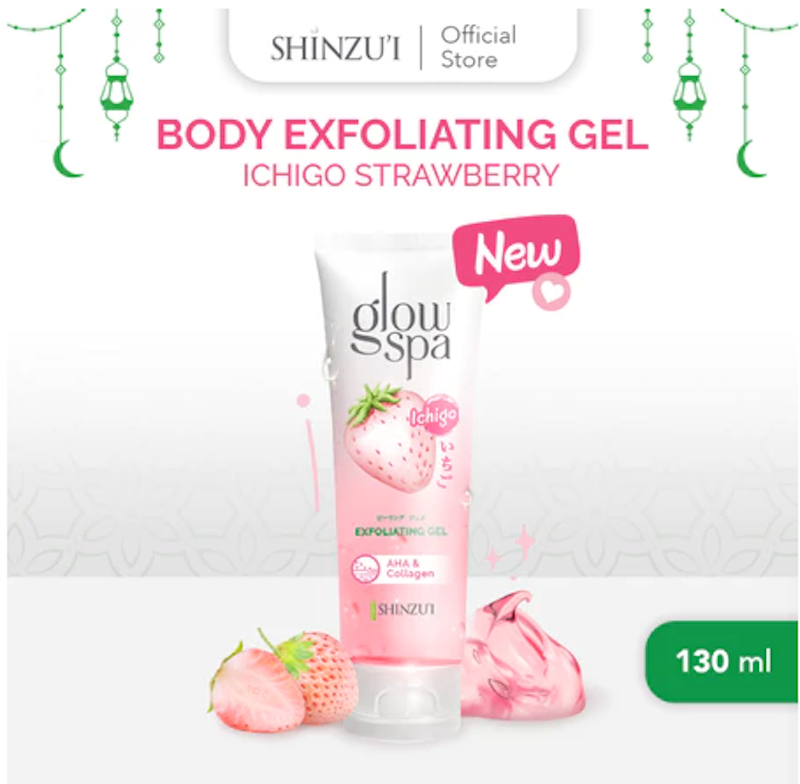 Shinzui Glow Spa Exfoliating Gel Ichigo 130ml 3