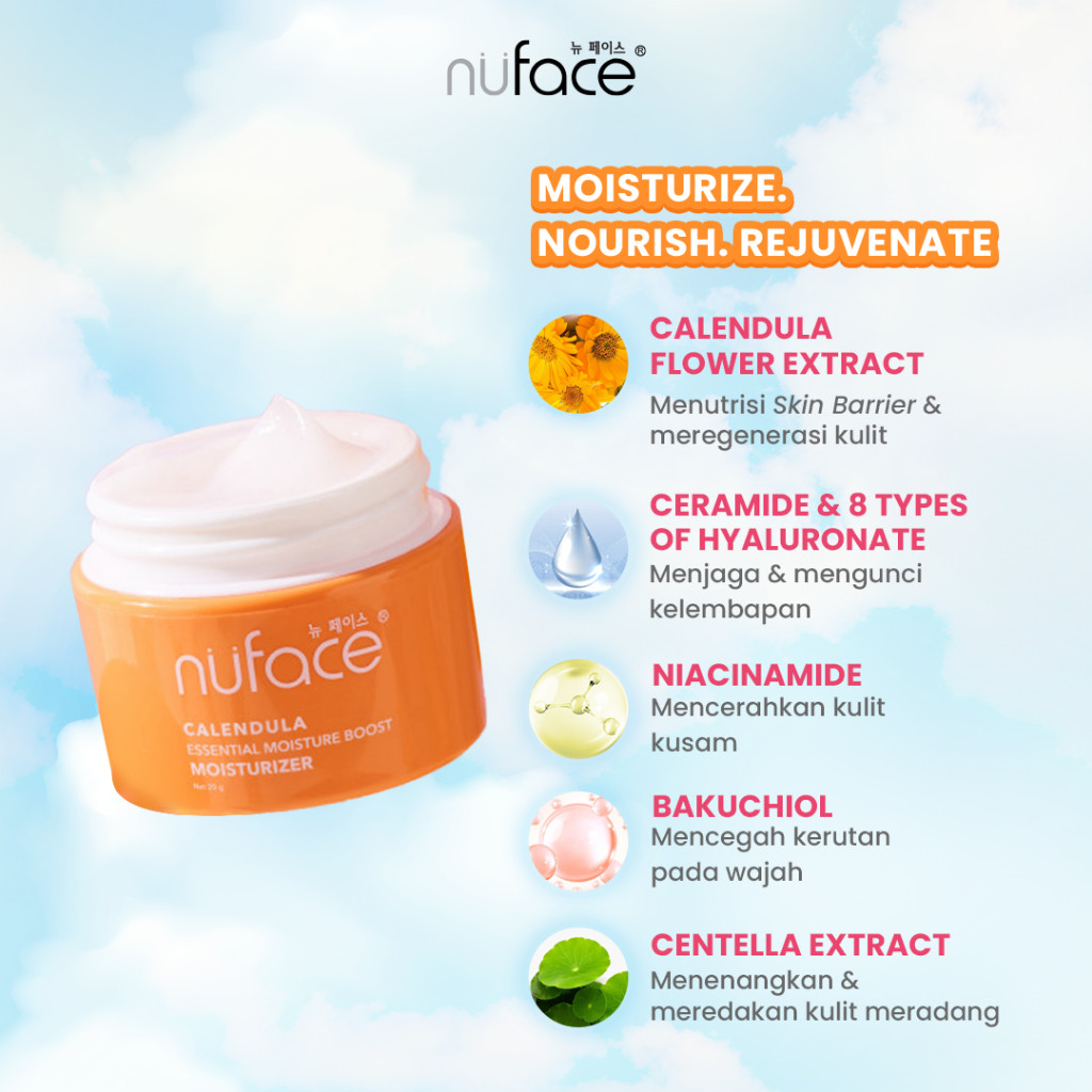 Victoria Care Indonesia Nuface Calendula Essential Moisture Boost Moisturizer