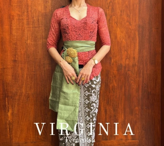 Jasmine Kebaya Bali Setelan Kebaya Kutubaru Brokat Stretch Virginia