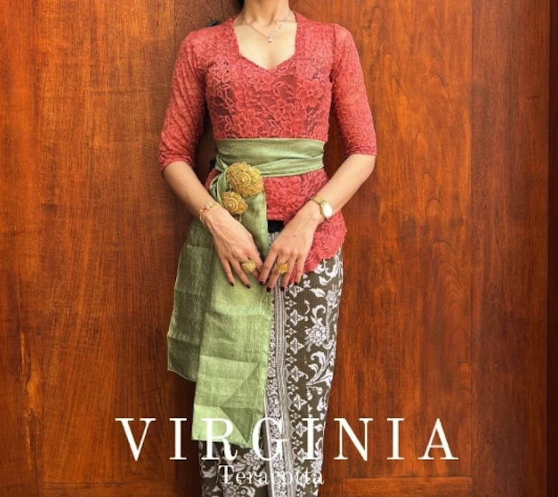 Jasmine Kebaya Bali Setelan Kebaya Kutubaru Brokat Stretch Virginia 5