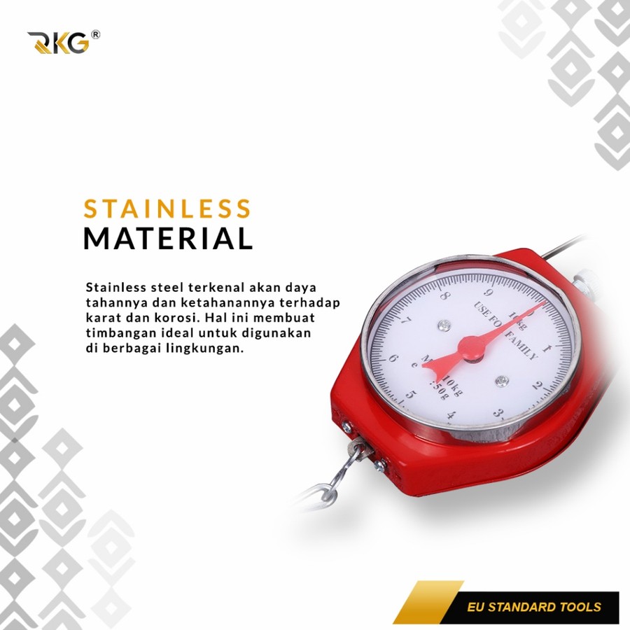  RKG Tools Timbangan Gantung Besi Analog 10 Kg
