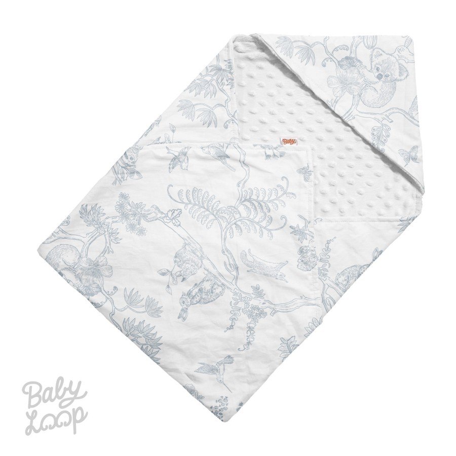 Minky Blanket With Hoodie Printed Fabric