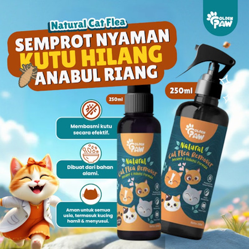 Golden Paw Natural Cat Flea Remover 5