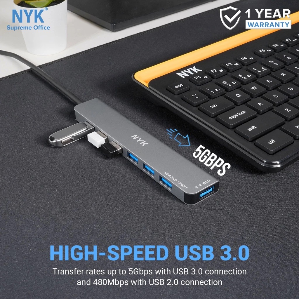NYK USB HUB 7 Port 4