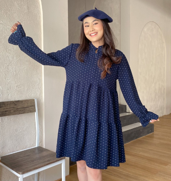 Yoenik Apparel Yasa Ruffle Dress Polkadot