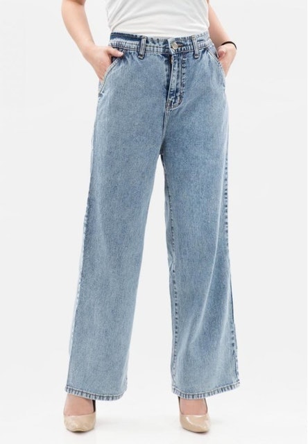 Elastic Waist Culotte Jeans