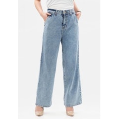 Elastic Waist Culotte Jeans