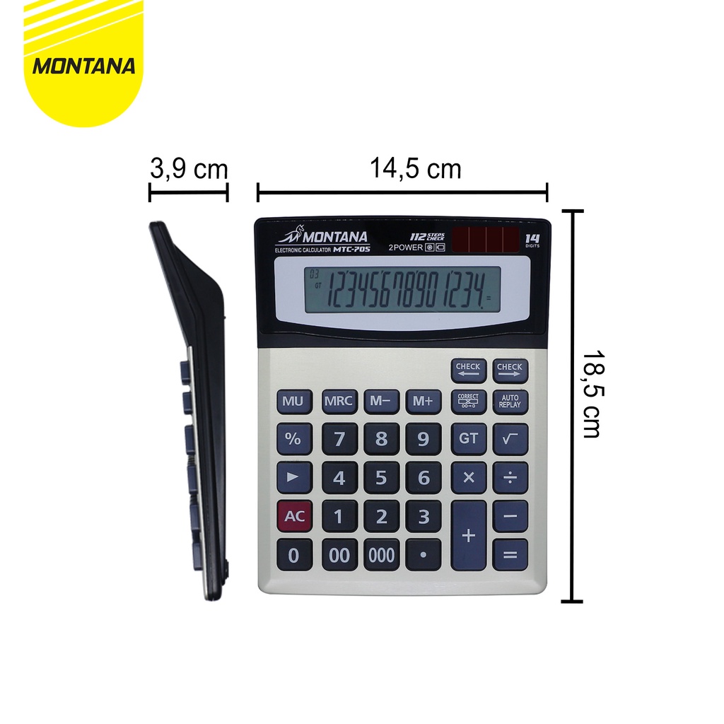 Penco Mega Abadi Montana Electronic Calculator MTC-705