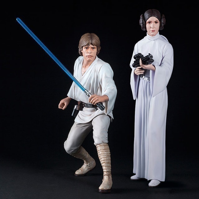 Star Wars Luke Skywalker & Princess Leia Artfx+ Statue 1