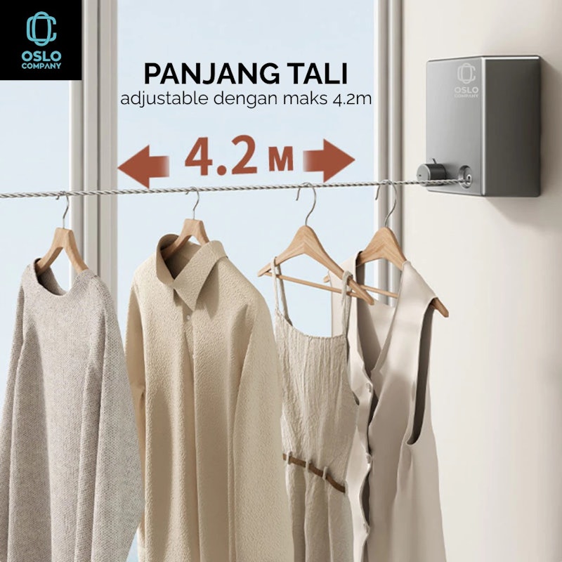 Oslo Company Jemuran Baju Portable 5.1 m 5