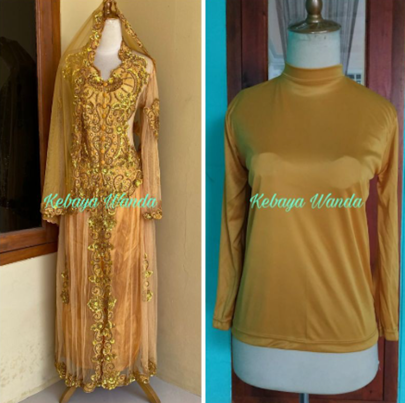 Kebaya Akad Full Payet Selendang Manset 3