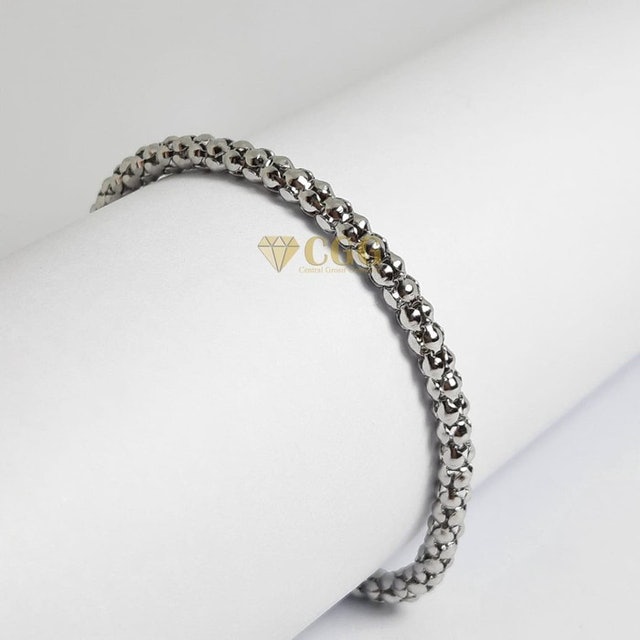 Central Grosir Gemstone Gelang Couple Titanium Silver
