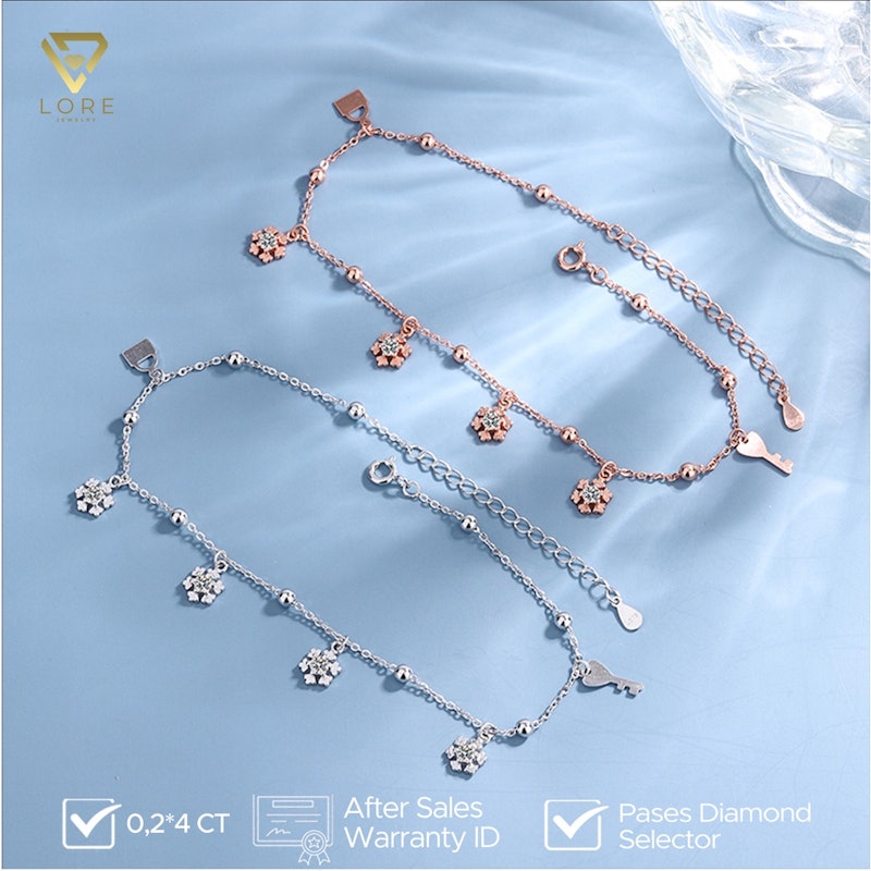 Snowflakes Anklet, Flower Anklet, Rabbit Anklet 3