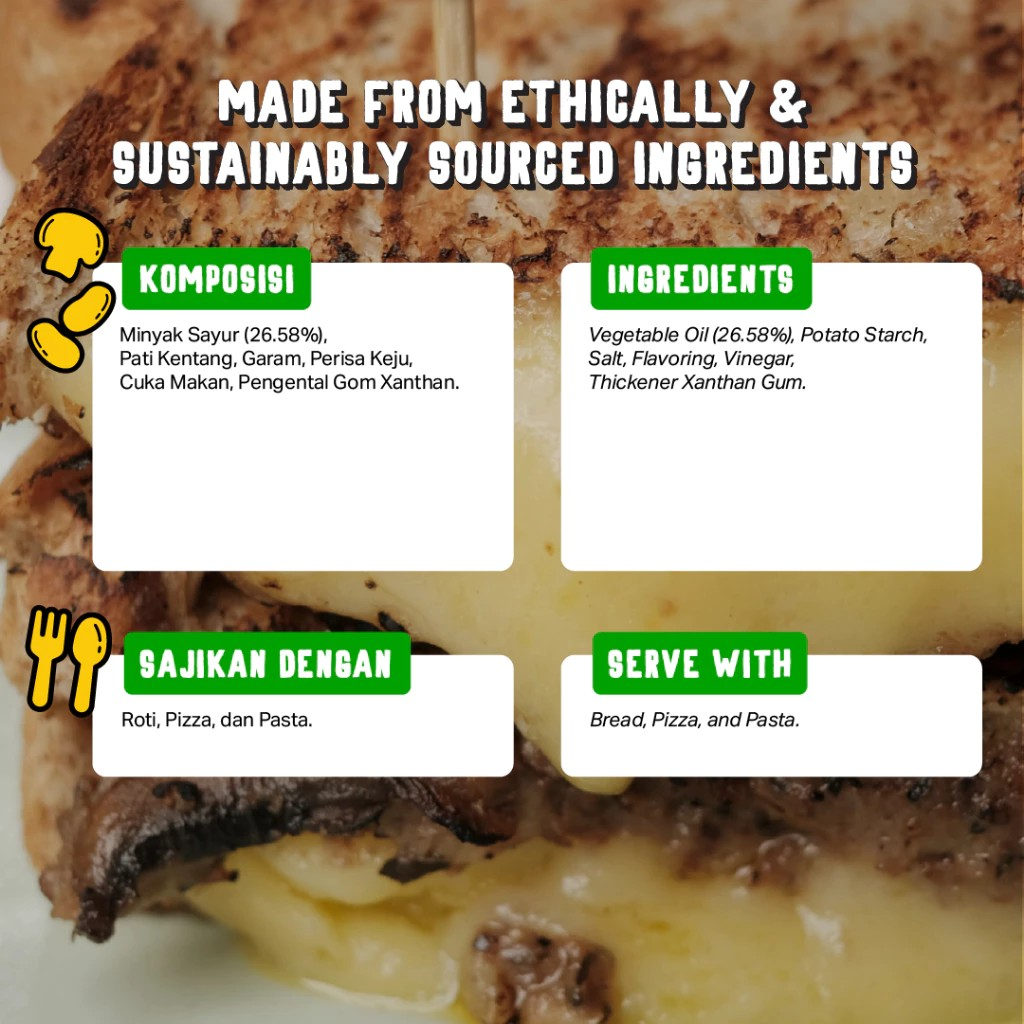 Organik Adil Sejahtera Green Rebel Mozzarella-Style Block Dairy-Free