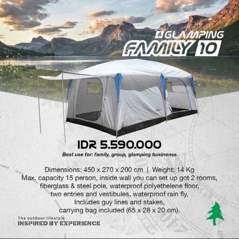 CONSINA Tent Glamping Family 10 Tenda 5