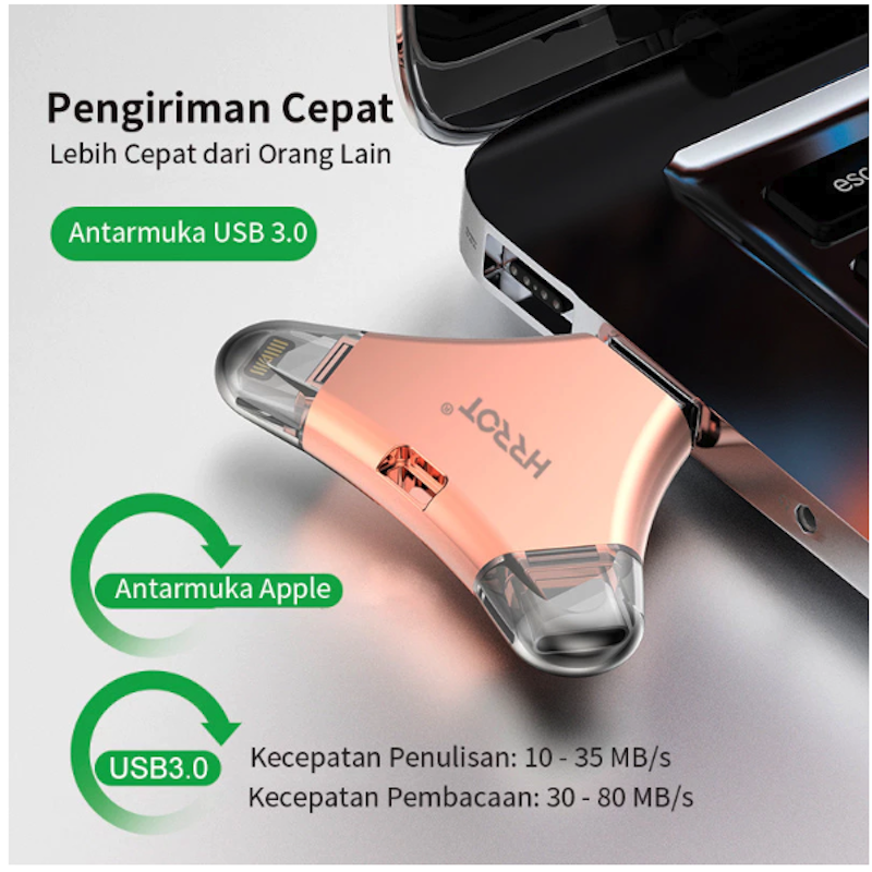 HRROT Flashdisk Metal OTG 4-in-1 2