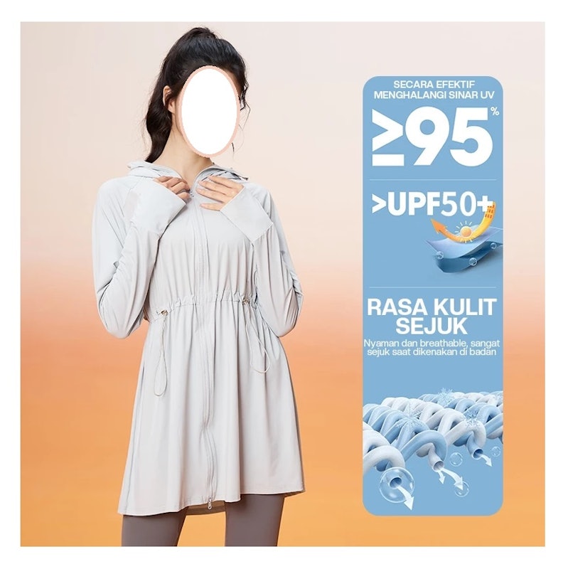 WiZi Jaket Parasut Wanita Oversize Anti UV 4