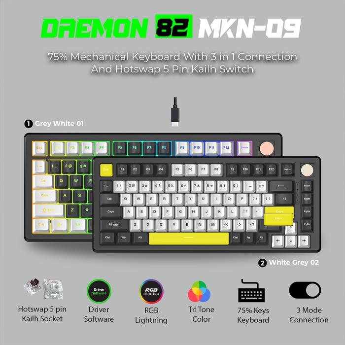 Klip Teknologi Indonesia Nemesis Keyboard 3in1 Connection DAEMON 82 MKN-09