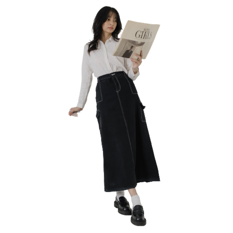 Cargo Skirt List Jeans 1