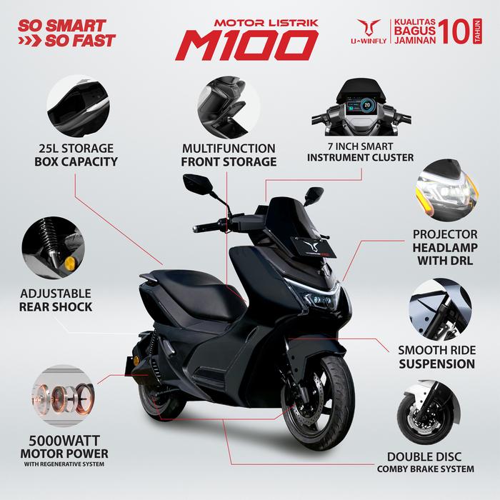Uwinfly Motor Listrik M100 GEN 3 2
