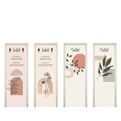 Stiker Pintu Toilet Antiair Motif Aesthetic Minimalis