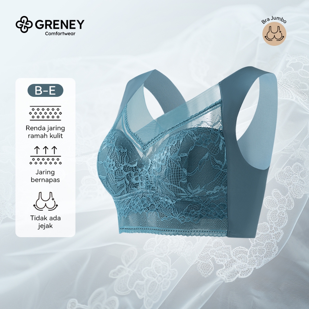 GRENEY L.W.L Bra Rompi Bigsize Renda Seamless 89482