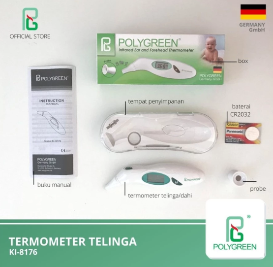 Polygreen Indo Tama Polygreen Infrared Ear and Forehead Thermometer KI8176
