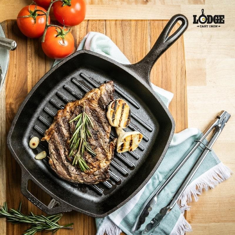 Lodge Cast Iron 10.5 Inch Square Grill Pan 4