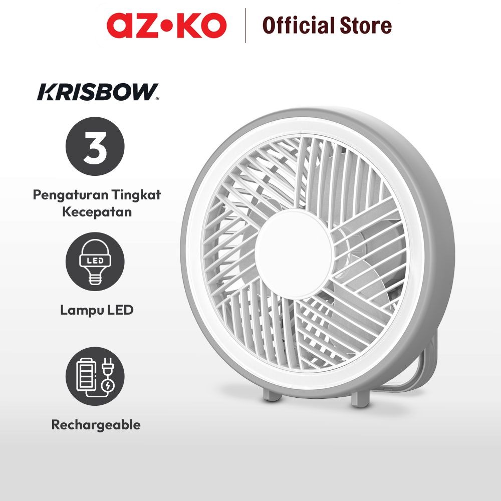Krisbow Indonesia Krisbow® 6 Inci Kipas Angin dengan Lampu Darurat