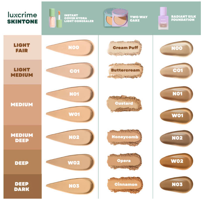 Luxury Cantika Indonesia Luxcrime Radiant Silk Foundation SPF 50 PA+++