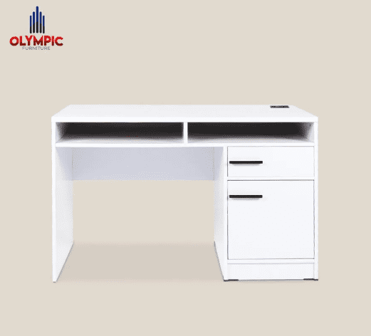 Olympic - Meja Tulis - Meja Kerja - Meja Belajar Modern Minimalis - Smart Table USB