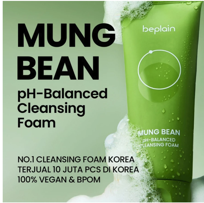 Moments Company Beplain Mung Bean pH-Balanced Cleansing Foam