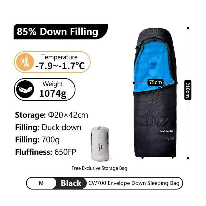 Zhejiang Naturehike Sporting Products Naturehike CW™700 Down Ultralight Sleeping Bag CNK2450WS048