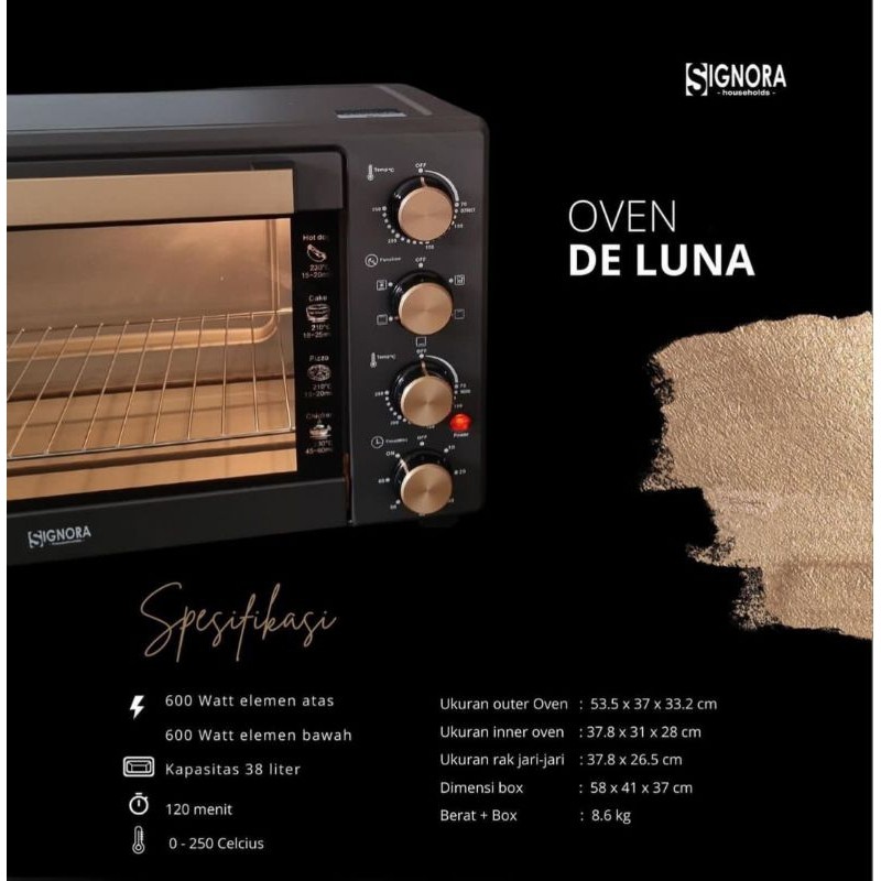 Signora Sarana Sukses Signora Oven De Luna 38 Liter