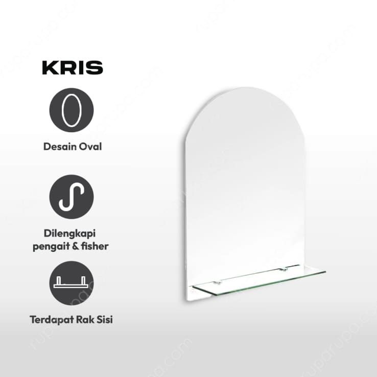 Kris Cermin Dinding Dekorasi dan Rak Oudi 3