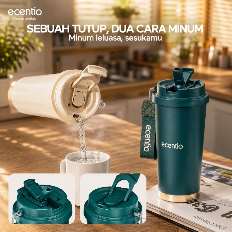 ecentio Tumbler Kopi Stainless Steel