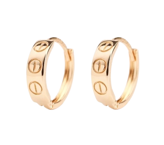 Bunga Tanjung Gold Anting Klip Fashion Love Charlotte