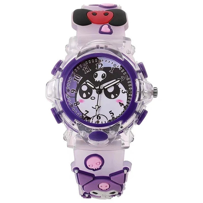 MOKA Jam Tangan Anak 3D Motif Kartun Kawaii LED 3D 2