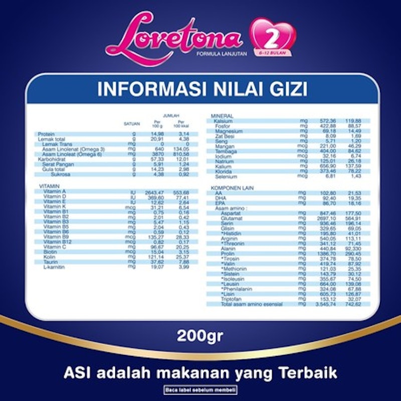 LOVETONA Susu Formula Lanjutan 2 3