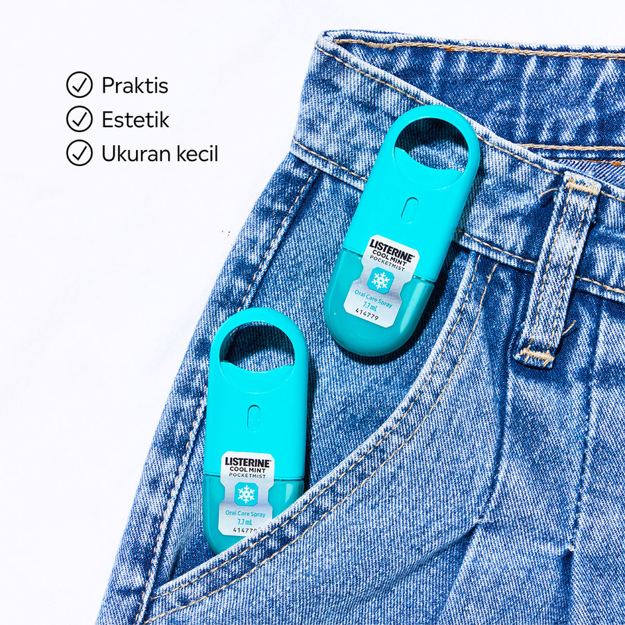 Johnson & Johnson Indonesia Listerine POCKETMIST Fresh Breath Spray Cool Mint