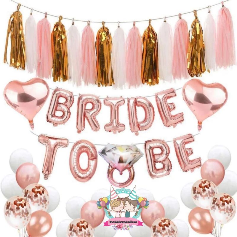Balon Foil Set Bride to be  1
