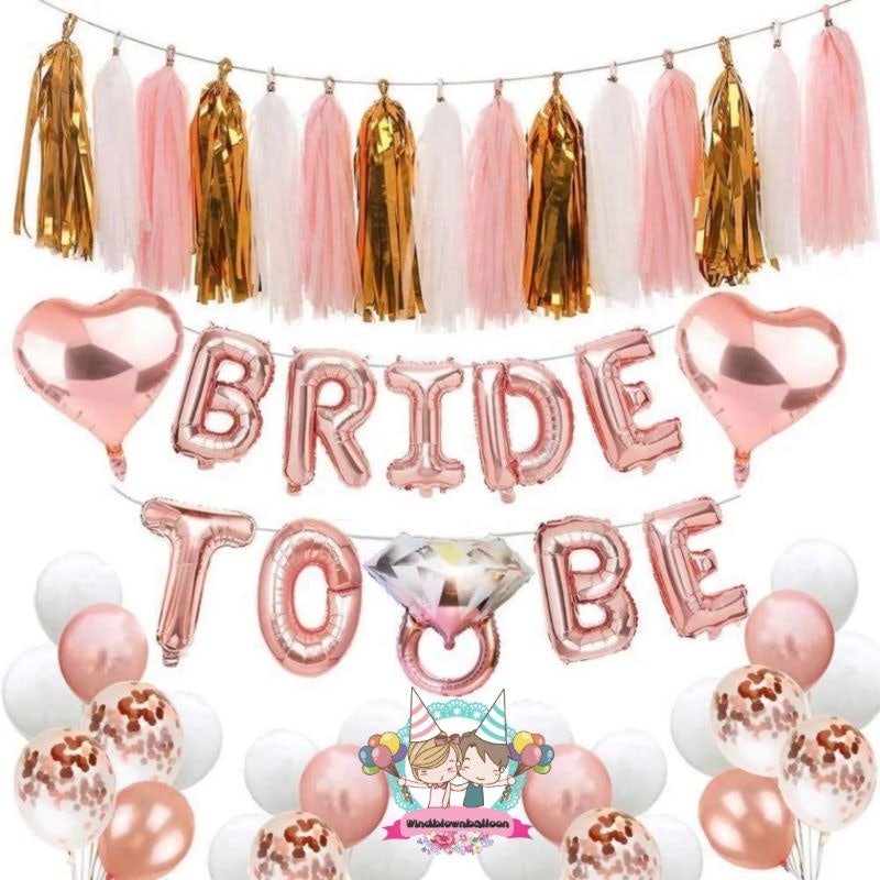 Balon Foil Set Bride to be 1