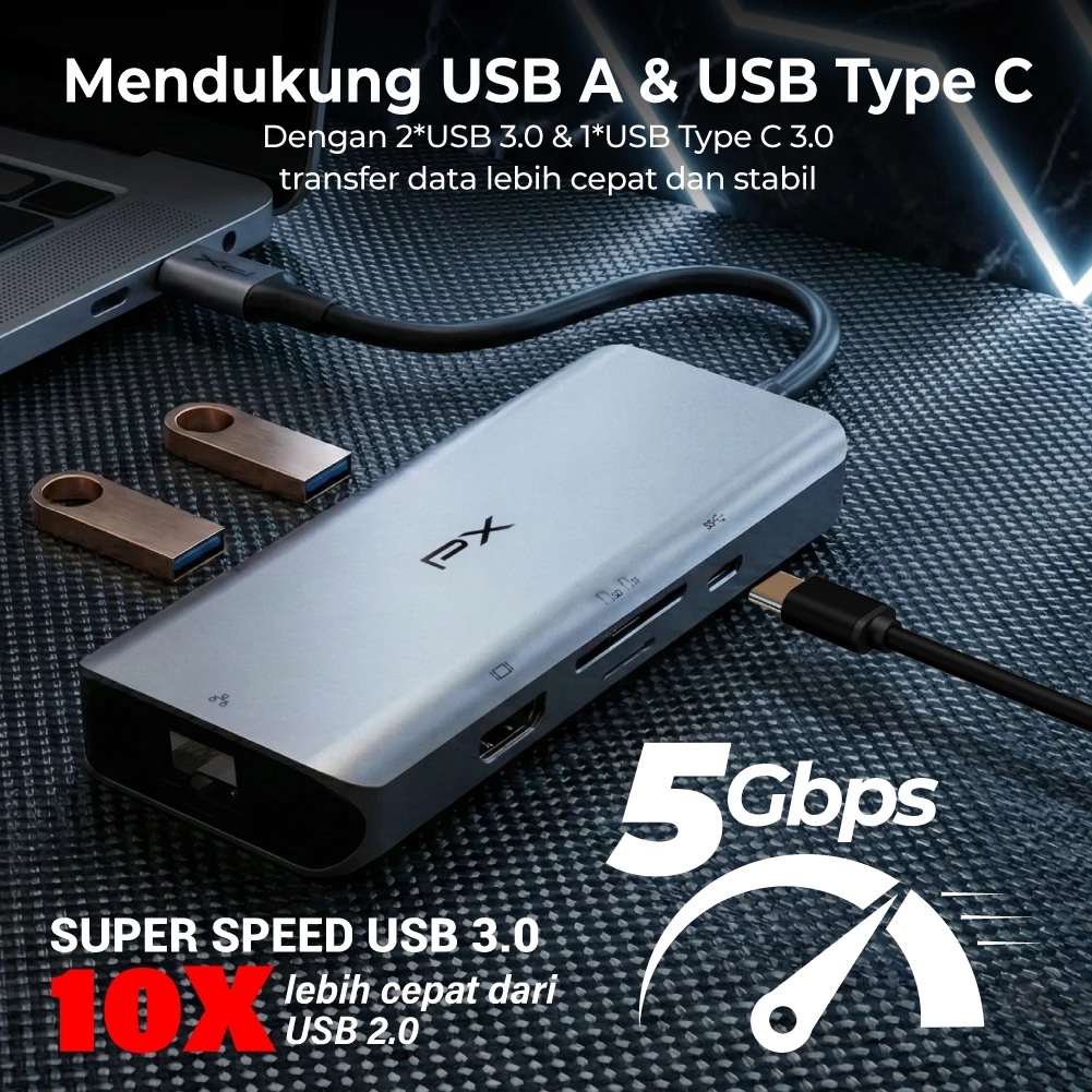 PX USB Type C 3.1 Hub Converter 5
